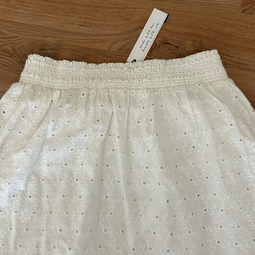 NWT ALICE + OLIVIA REISE PANELLED MAXI SKIRT OFF WHITE SZ 10 - Picture 8 of 11